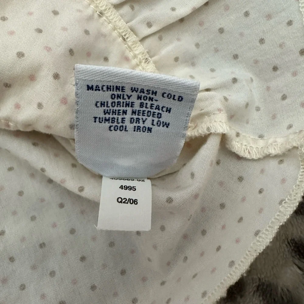 2006 Old Navy Polka Dot Ruffle Cami Tank Top in Cream Size 6-12 months